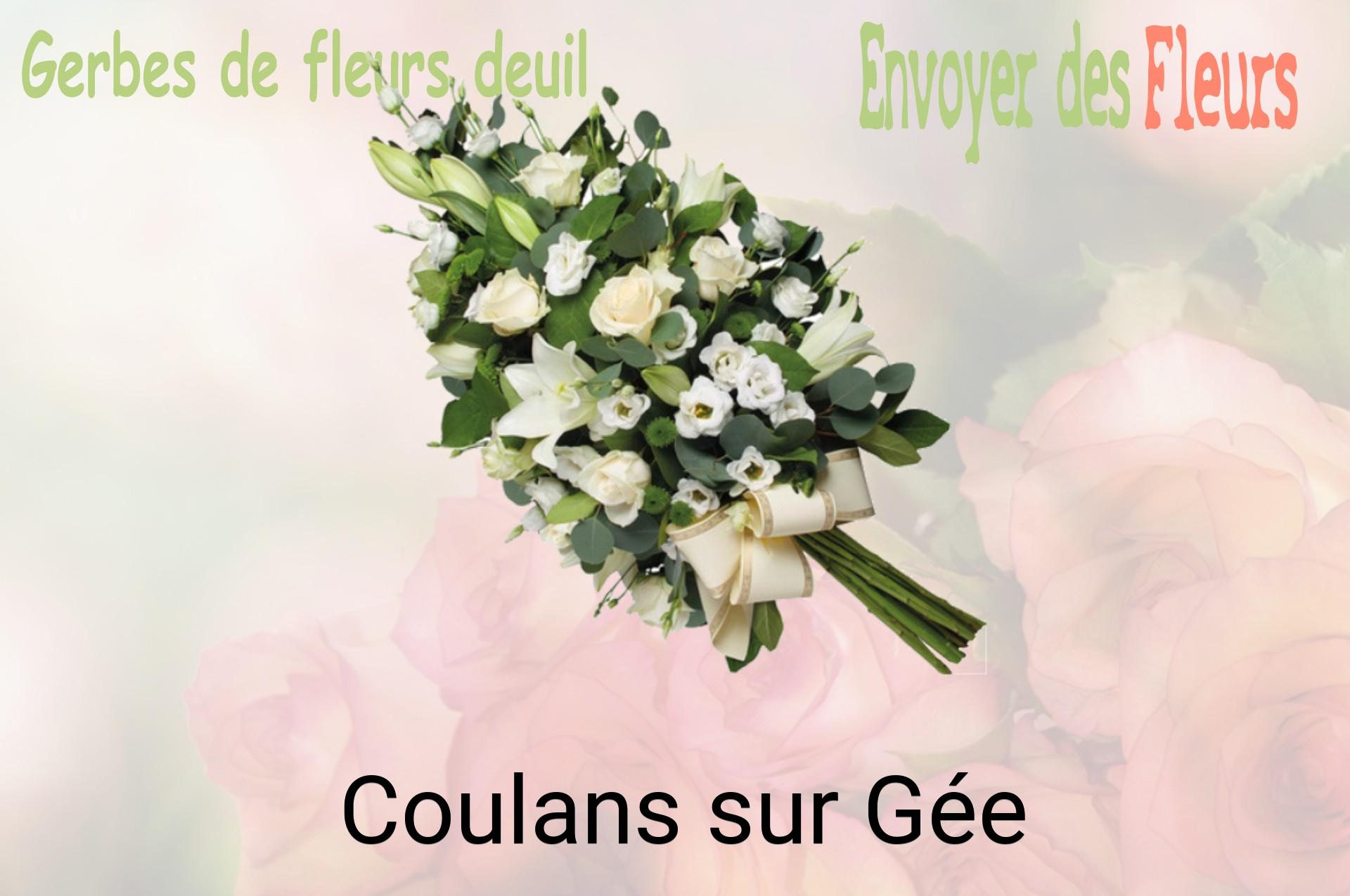 Gerbe de fleurs de deuil livrée à Coulans-sur-Gée